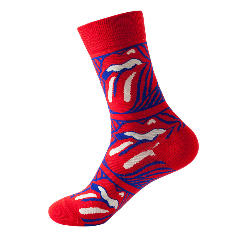 Tongue Pattern Foreign Trade Socks Women